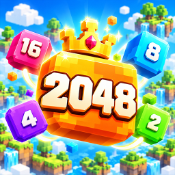 2048 Voxel World Logo